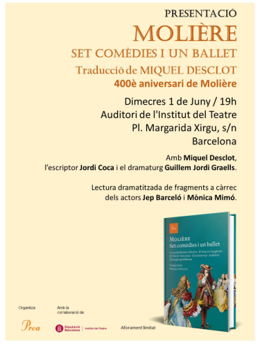 Presentació llibre Set comèdies i un ballet