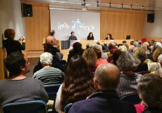 Acte d'inauguració de l'exposició, a l'Auditori de l'Institut del Teatre