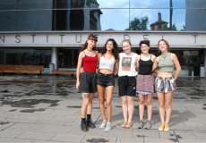 Algunes de les estudiants de centres estrangers que han començat les classes a l'Institut del Teatre aquest setembre de 2022
