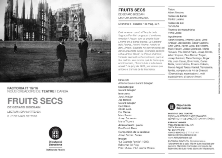 ESAD presenta FRUITS SECS de Gerard Bidegain