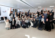 Primera sessió del projecte de l'alumnat de 3r d'ESO del CPD i els pacients de l''Institut Guttmann. Foto de l'Institut Guttmann