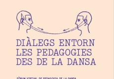 Detall de la portada del llibre “Diàlegs entorn les pedagogies des de la dansa”