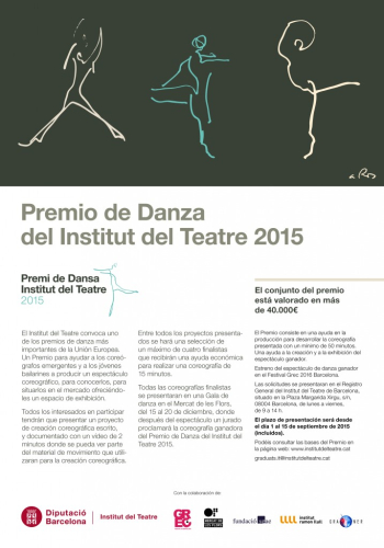 Premio de danza del institut del teatre 2015 2